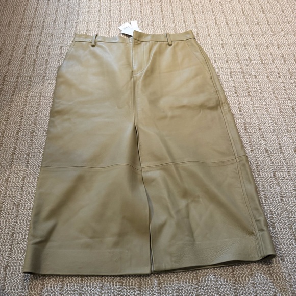 NWT VINCE Leather Trouser Front Skirt | Size 10 - Picture 3 of 5